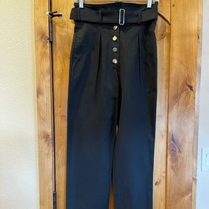 THE RANGE NYC Black High Waist Sailor Trousers, Pants NWT! Retail: $318! XS